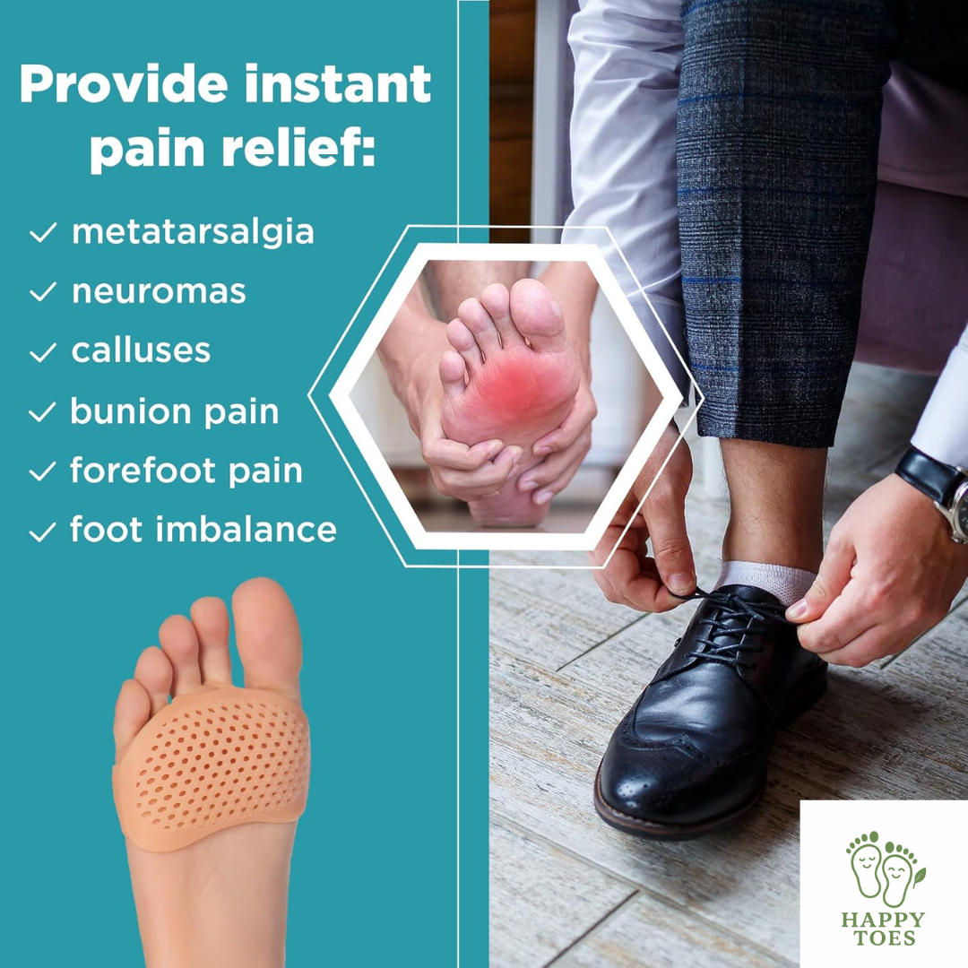 Silicone toe and forefoot pad